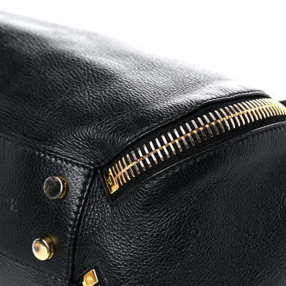 Tom Ford Grained Calfskin Sedgwick Medium Zipper Tote Black 8 of 20