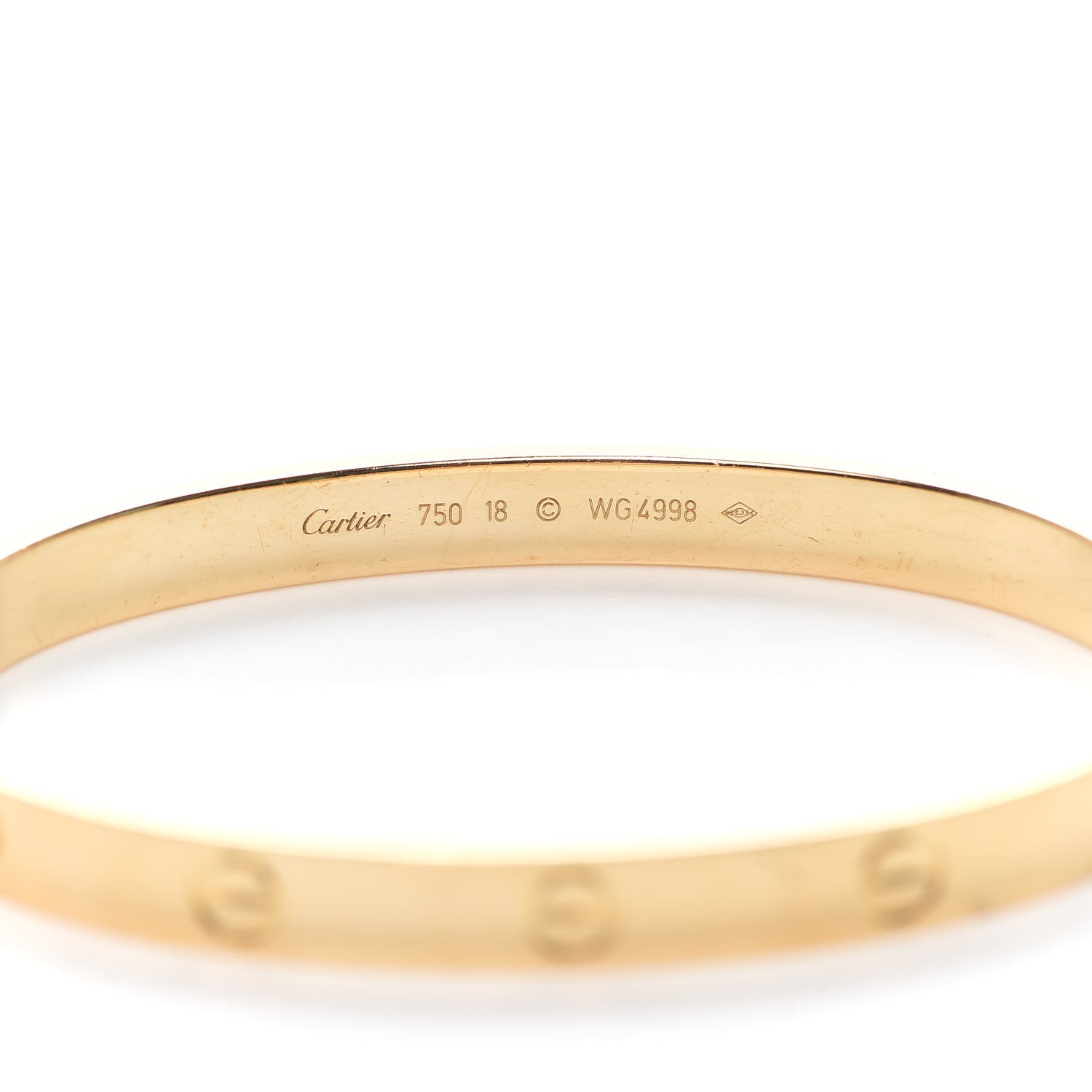 Cartier 18K Yellow Gold LOVE Bracelet 18 6 of 7