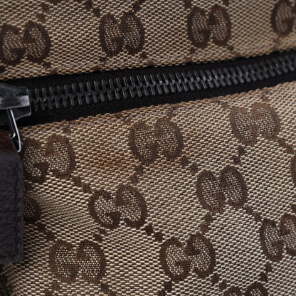 Gucci GG Monogram Web Double Pocket Belt Bag Dark Brown 10 of 10