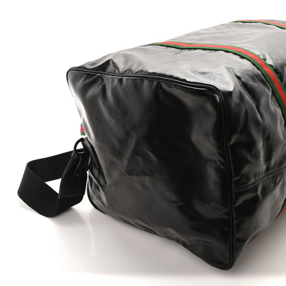 Gucci Crystal Monogram Web Large Duffle Bag Black 8 of 9
