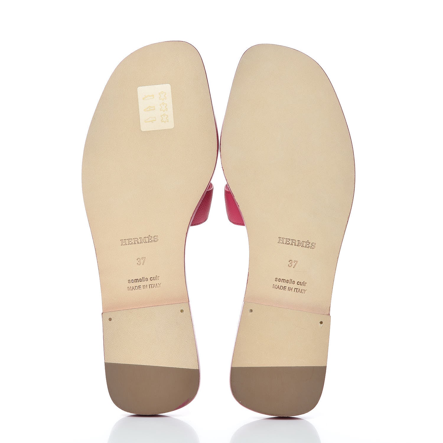 Hermes Epsom Oran Sandals 37 Rouge Azalee 5 of 8