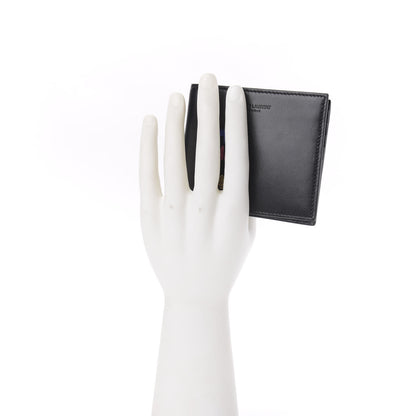 Saint Laurent Calfskin Smoking Forever Patch Bifold Wallet Black 2 of 8