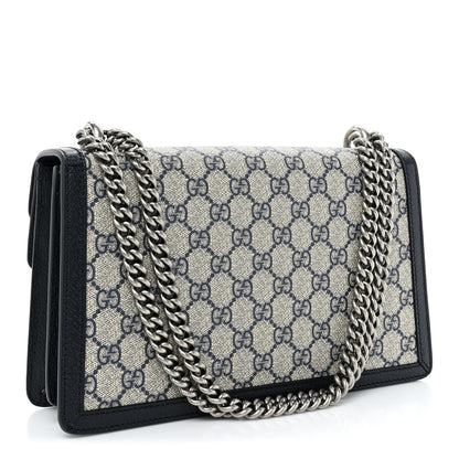 Gucci GG Supreme Monogram Textured Dollar Calfskin Small Dionysus Shoulder Bag Beige Blue 3 of 15