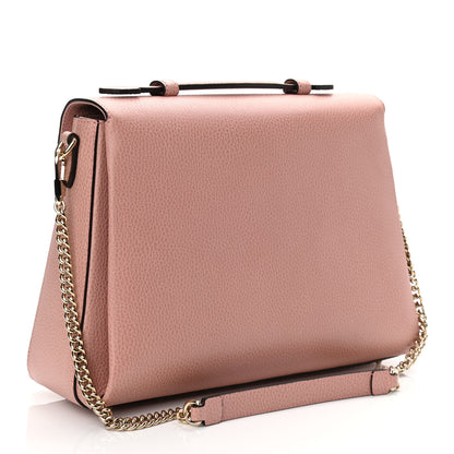 Gucci Dollar Calfskin Medium Interlocking G Top Handle Shoulder Bag Soft Pink 3 of 10