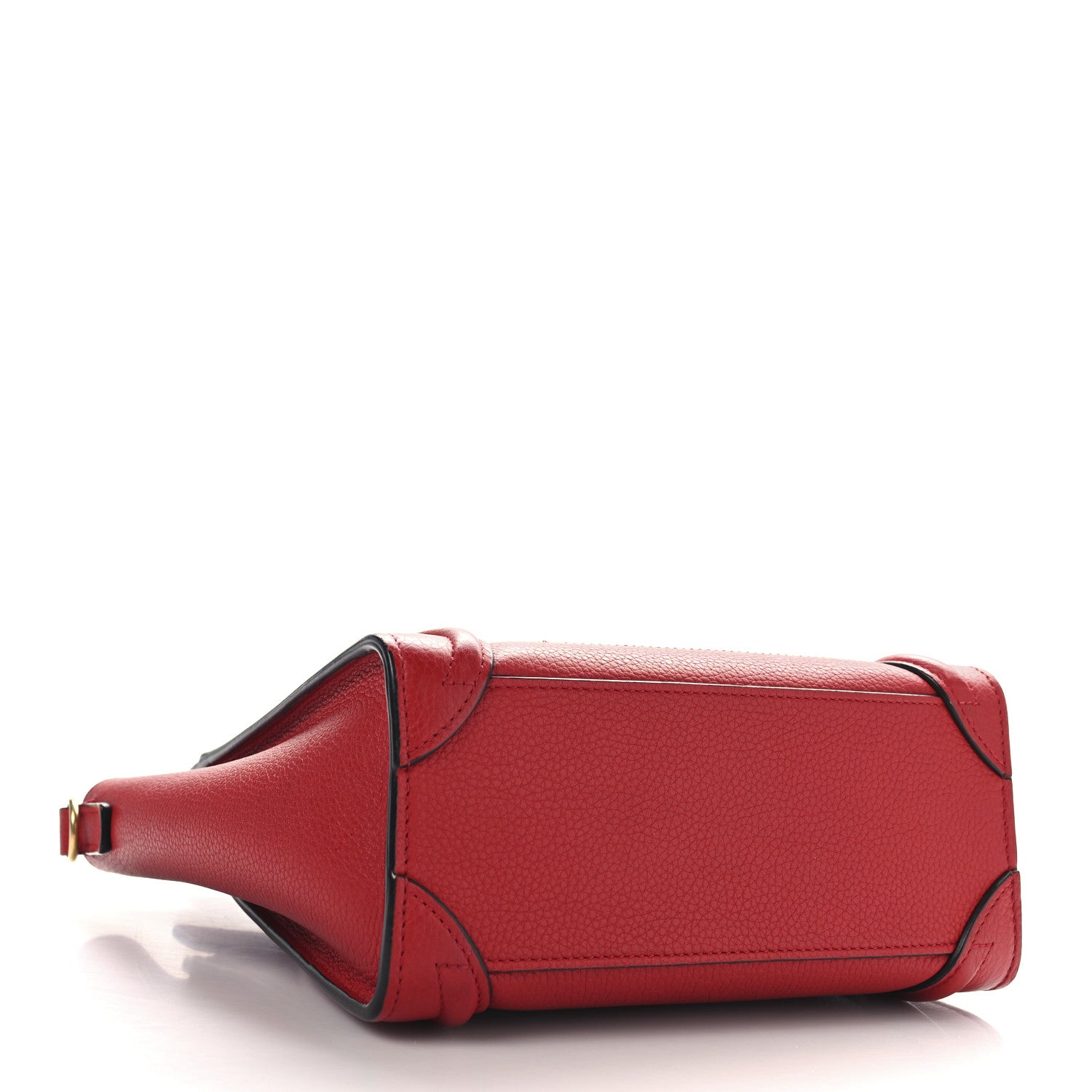 Celine Drummed Calfskin Nano Luggage Red 4 of 14