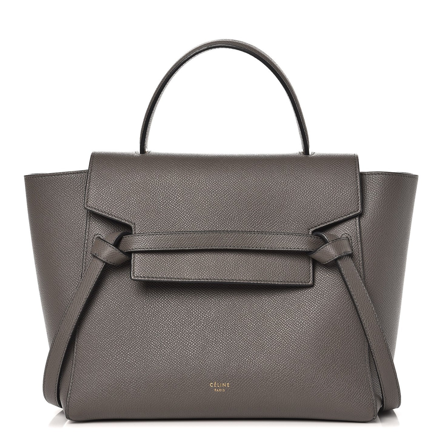 Baby Grained Calfskin Micro Belt Bag Grey