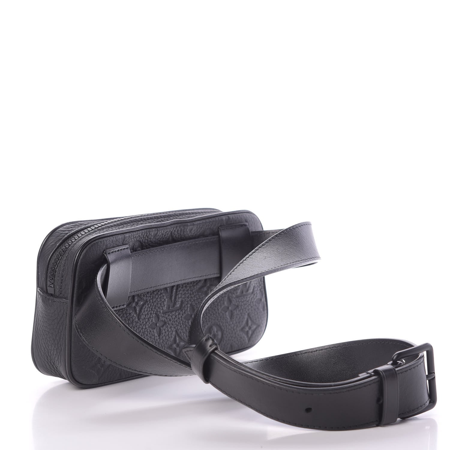 Louis Vuitton Taurillon Monogram Uniformes Solar Ray Soft Pochette Volga Belt Bag Black 3 of 12