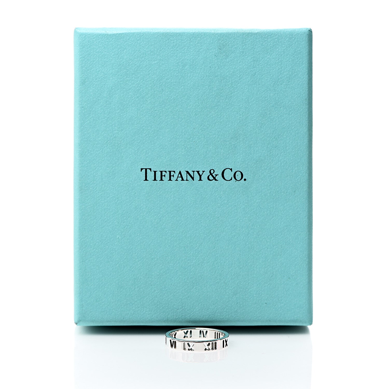 Tiffany Sterling Silver Narrow Atlas Pierced Ring 54 6.75 4 of 4