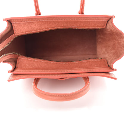 Celine Drummed Calfskin Nano Luggage Lychee 5 of 10