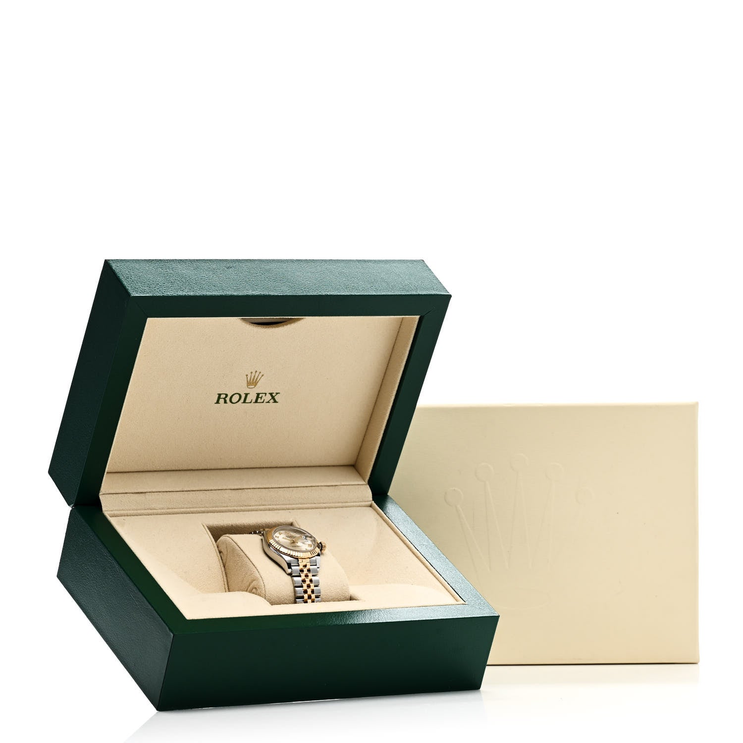 Rolex Stainless Steel 18K Yellow Gold 28mm Oyster Perpetual Datejust Watch Silver Roman 279173 5 of 5