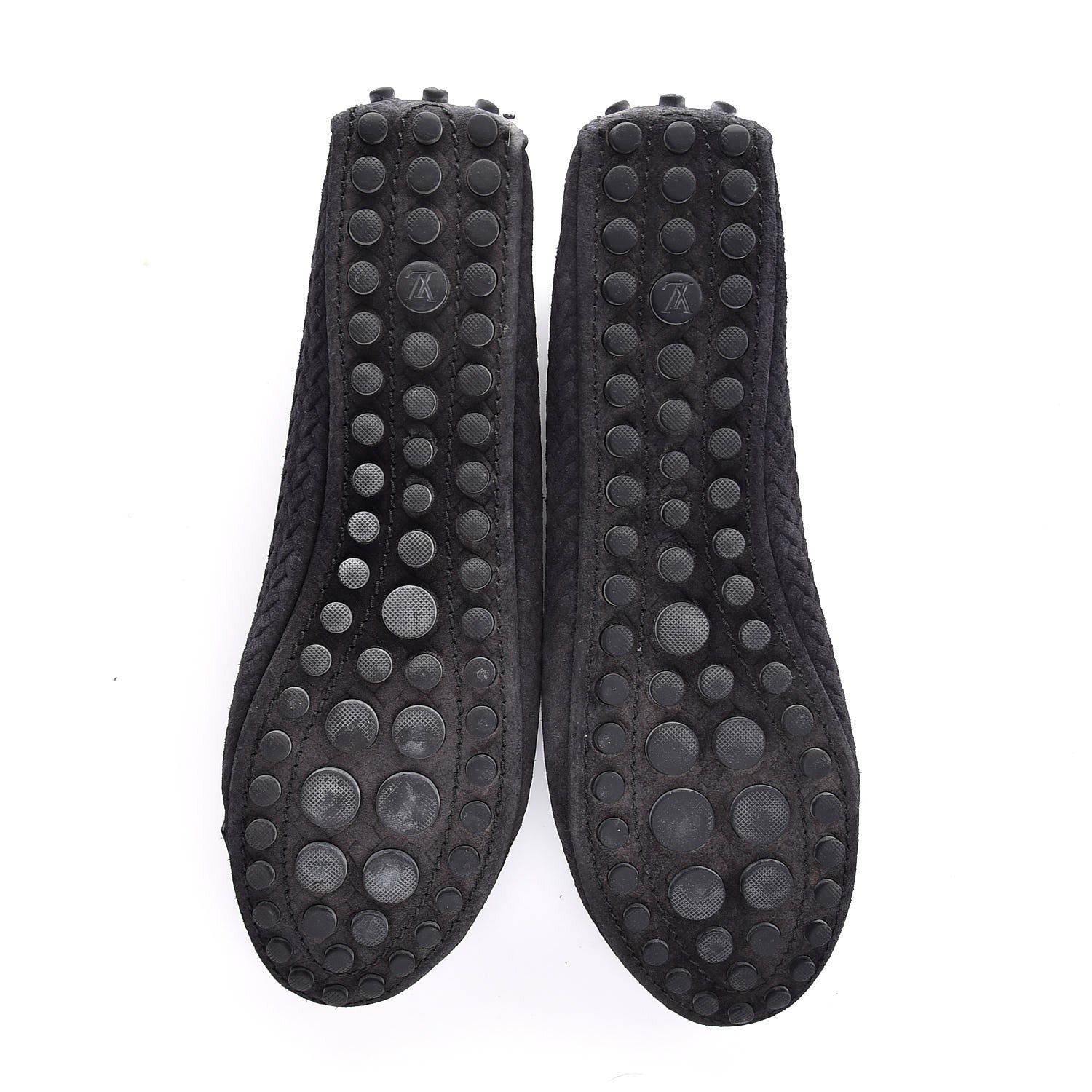 Louis Vuitton Woven Suede Oxford Ballerina Flats 37 Black 7 of 12