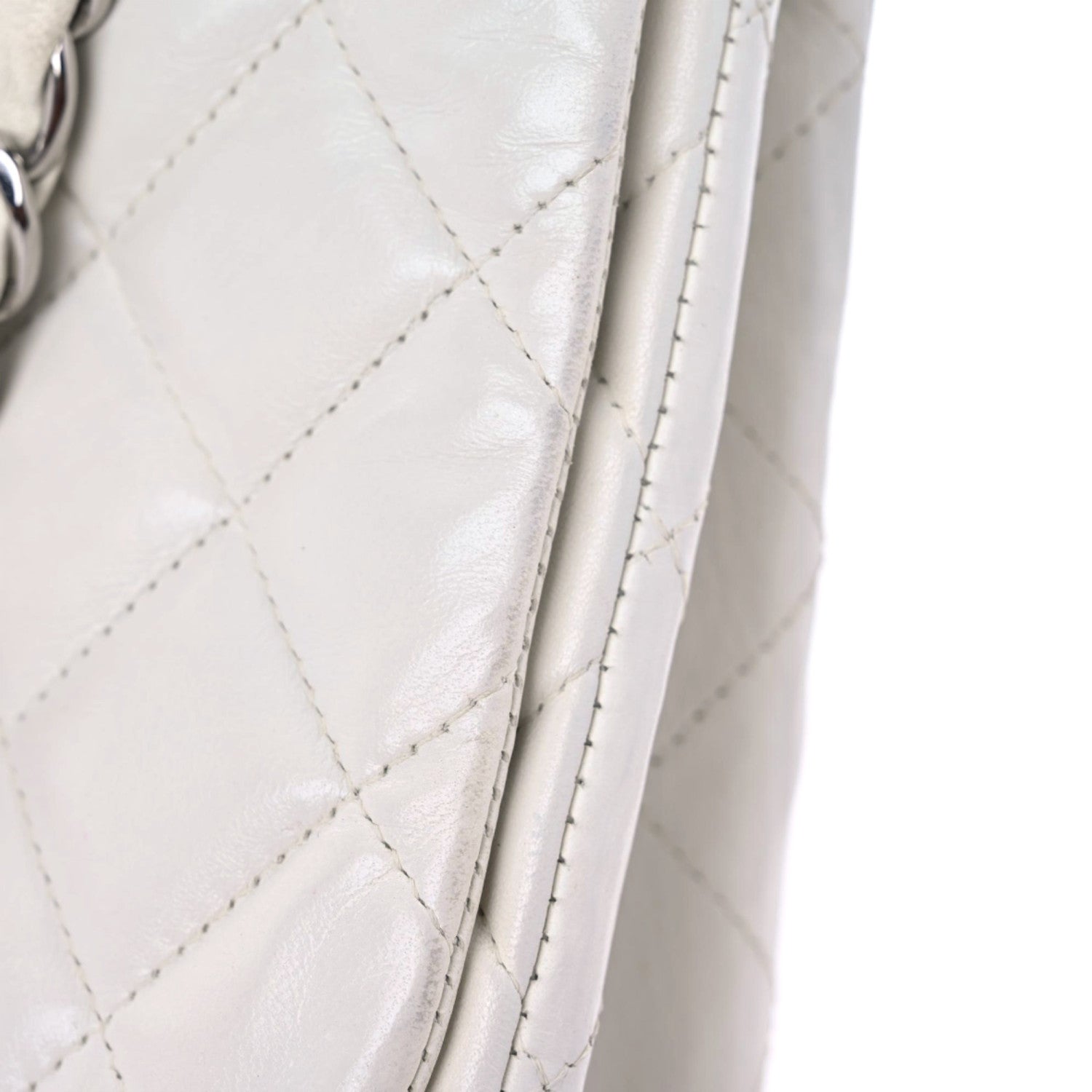 Chanel Lambskin Quilted Jumbo Single Flap White 11 of 24