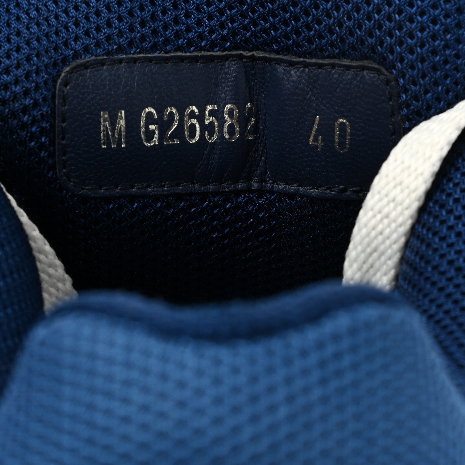 Chanel Suede Calfskin CC Sneakers 40 Blue Black 8 of 9