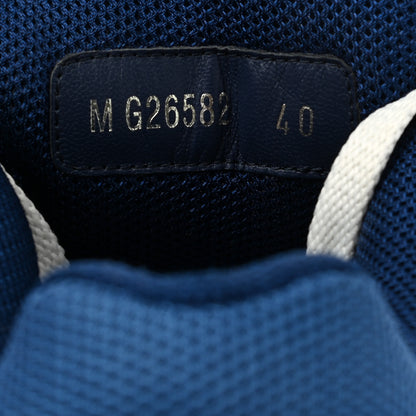 Chanel Suede Calfskin CC Sneakers 40 Blue Black 8 of 9