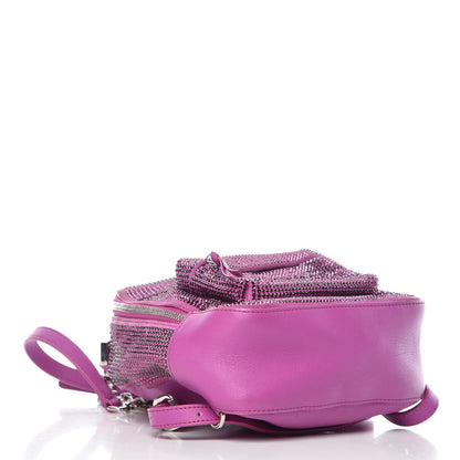 Versace Calfskin Palazzo Crystal Medusa Backpack Pink 4 of 10