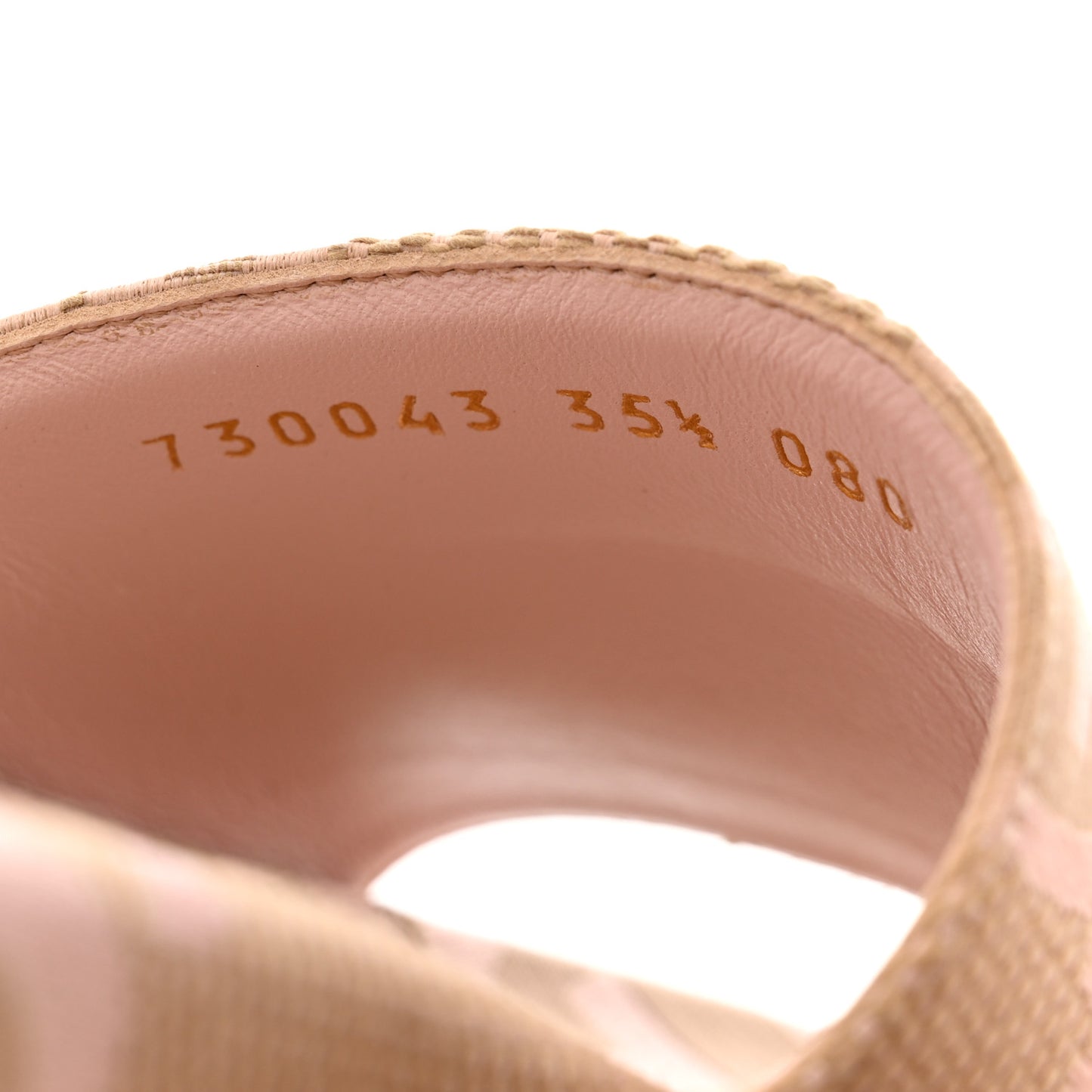 Monogram Jumbo GG Angelina Platform 55mm Slide Sandals 35.5 Beige Perfect Pink