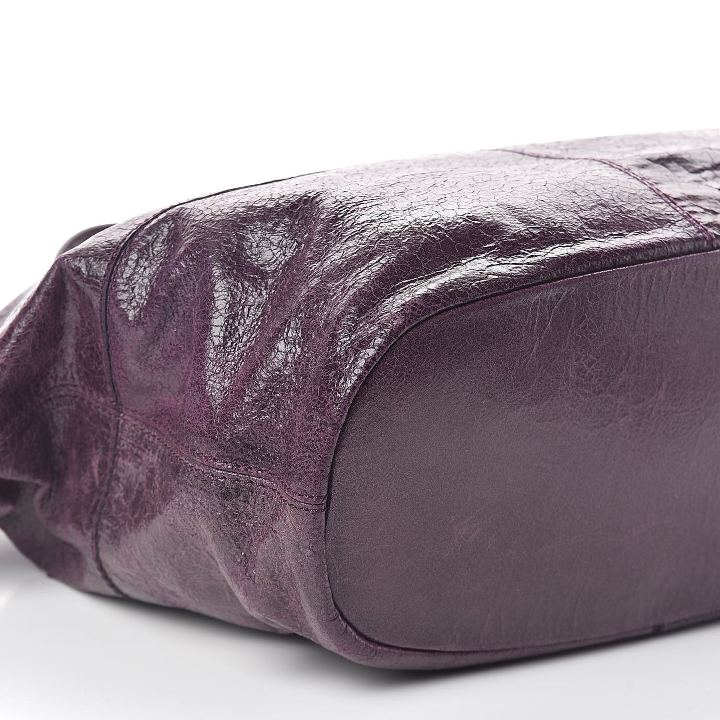 Crackled Calfskin Medium Nightingale Aubergine