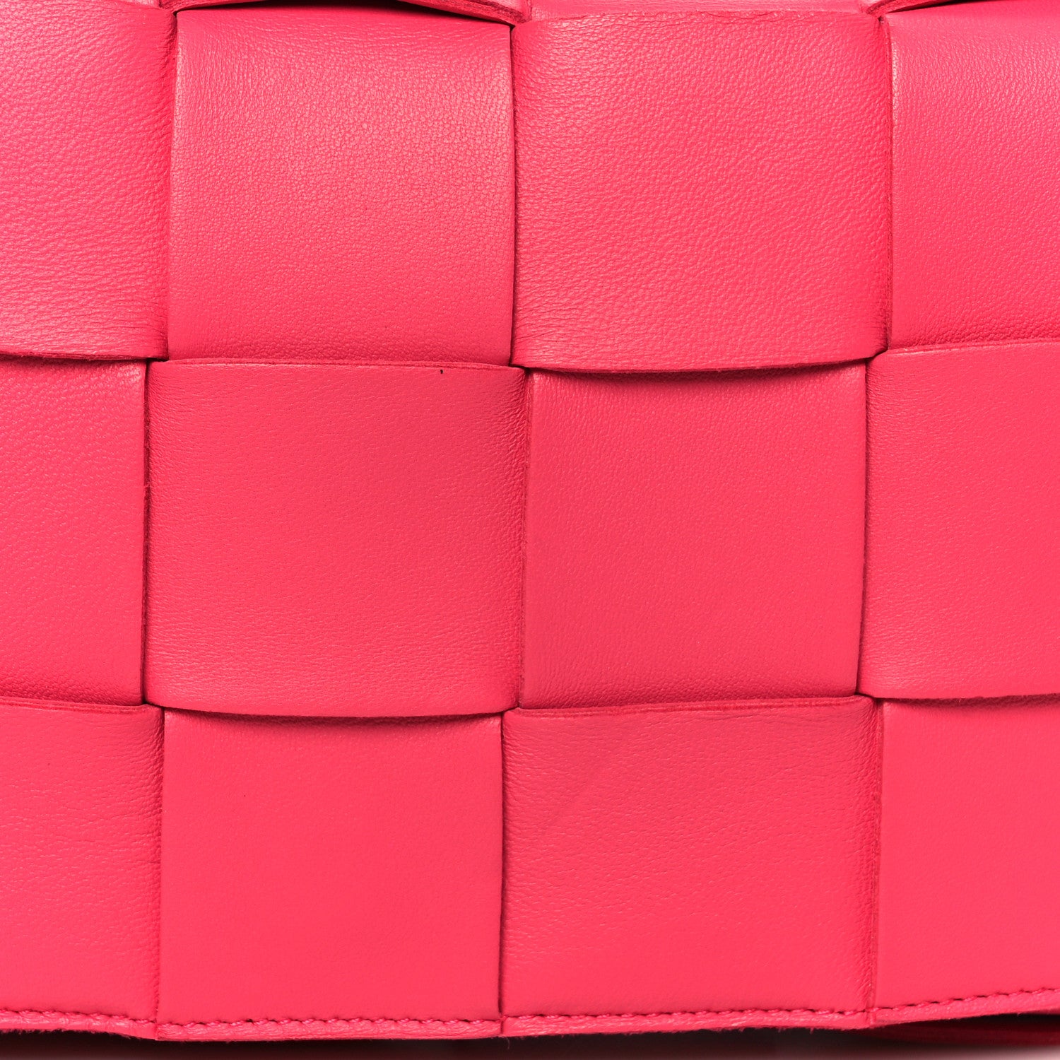 Bottega Veneta Lambskin Maxi Intreccio Small Cassette Crossbody Bag Cranberry 9 of 11