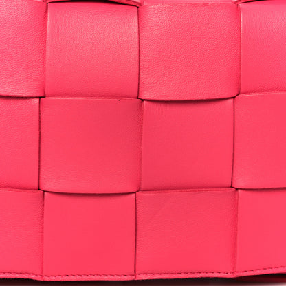 Bottega Veneta Lambskin Maxi Intreccio Small Cassette Crossbody Bag Cranberry 9 of 11