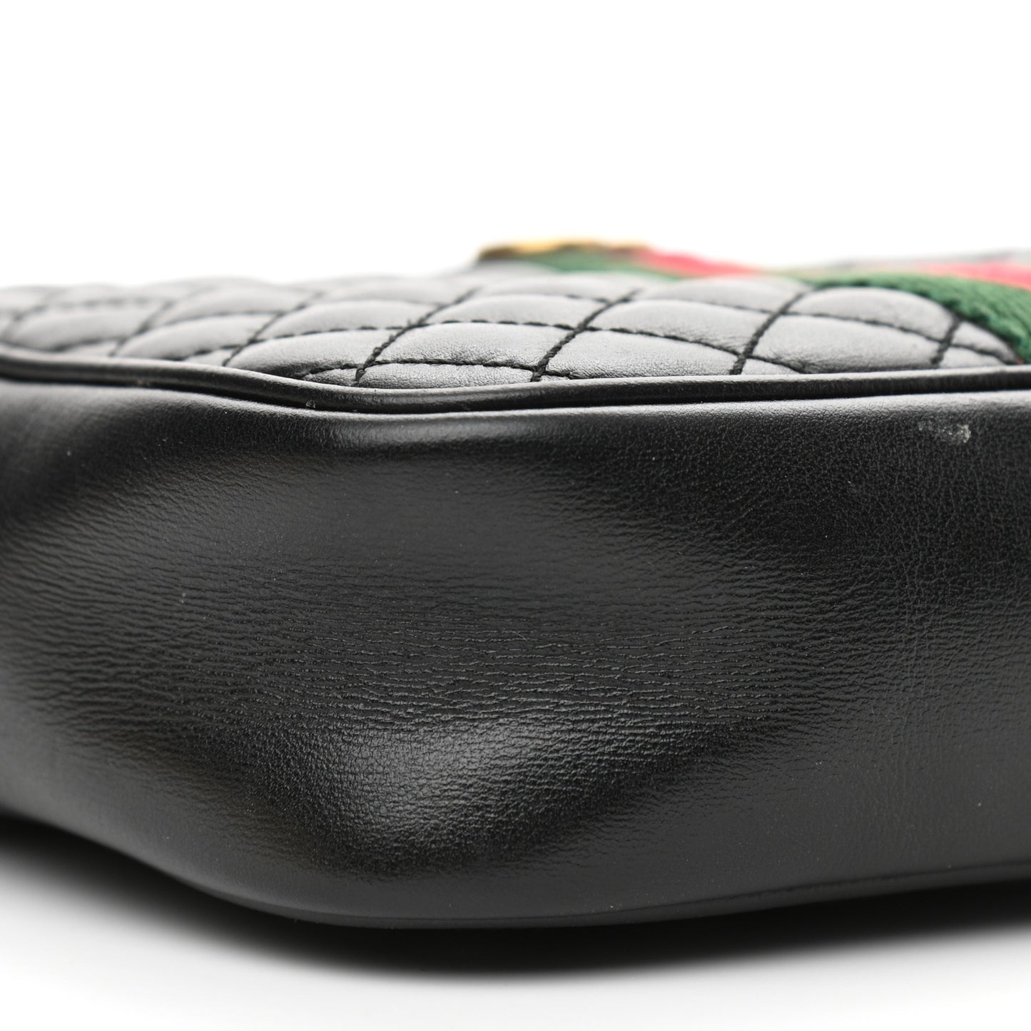 Calfskin Trapuntata Web Mini GG Shoulder Bag Black