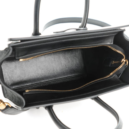 Celine Bullhide Calfskin Suede Nano Bi-Color Luggage White 5 of 7
