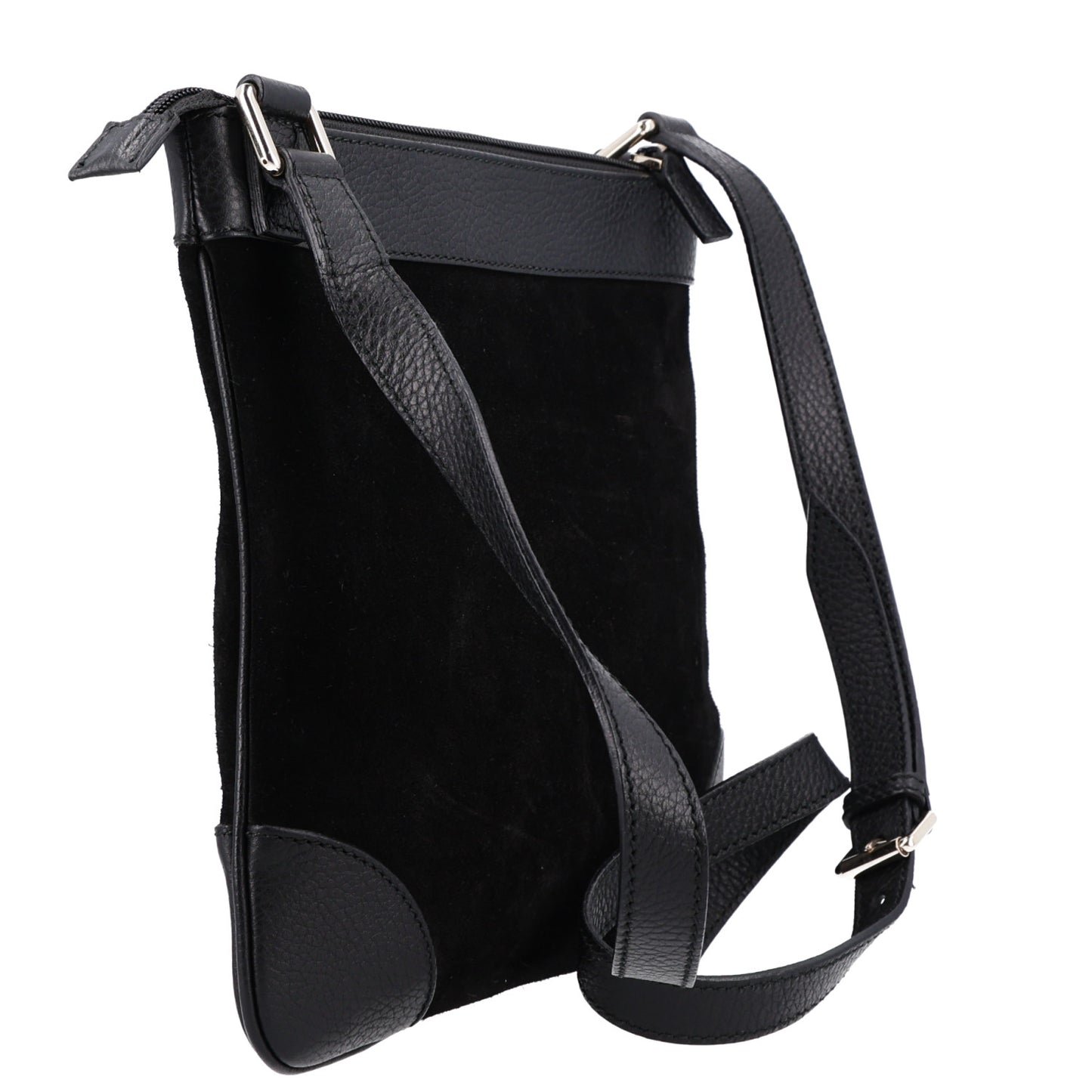 Guccissima Suede Crossbody Bag Black