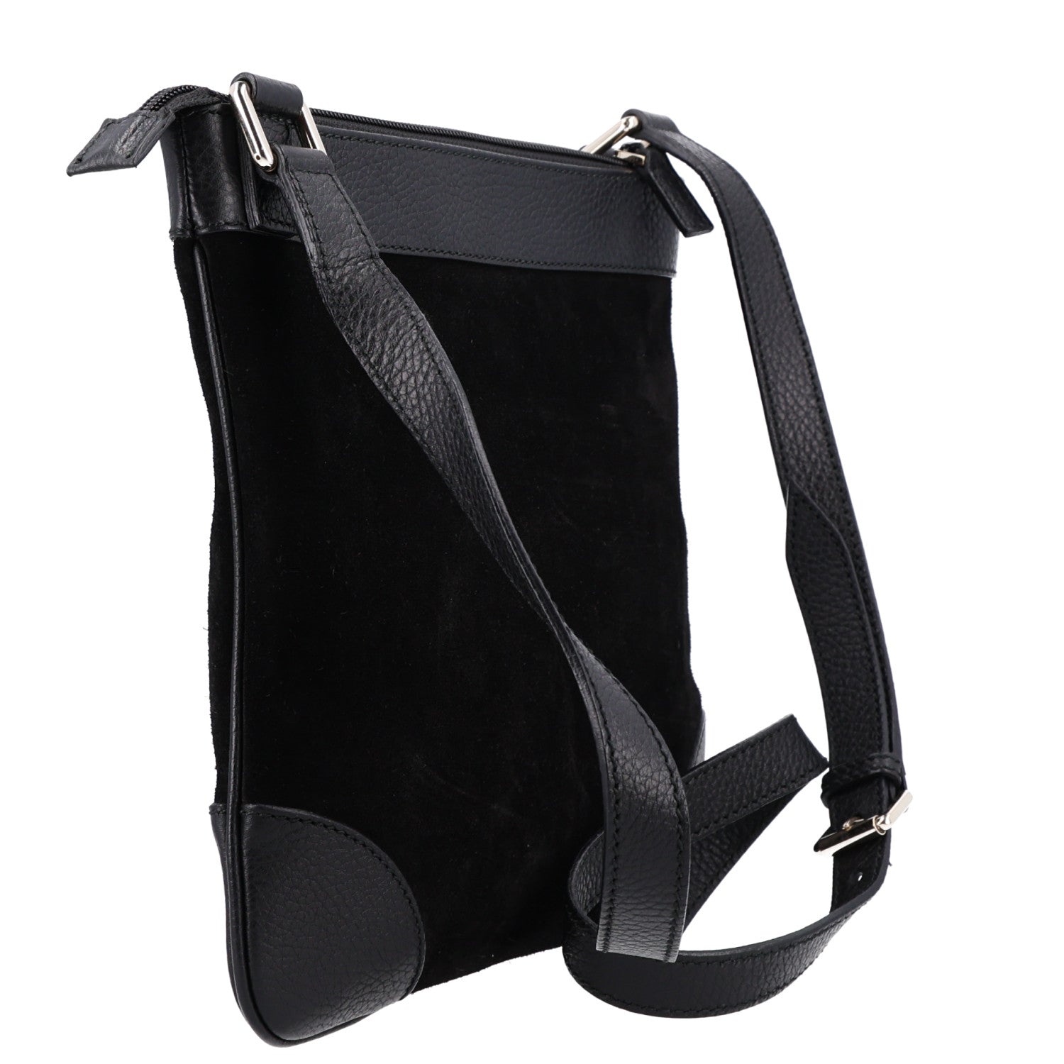 Gucci Guccissima Suede Crossbody Bag Black 3 of 10