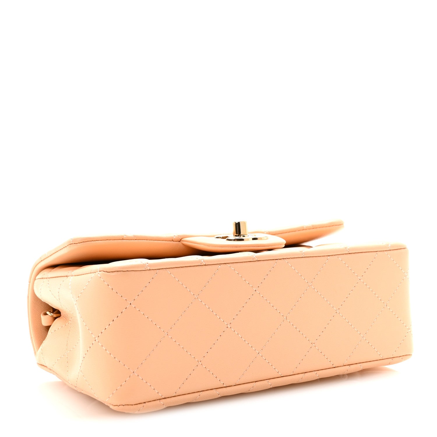 Chanel Lambskin Quilted Mini Rectangular Flap Beige 4 of 11