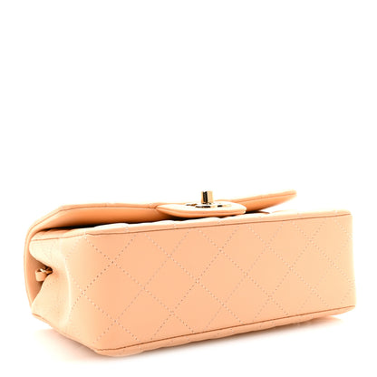 Chanel Lambskin Quilted Mini Rectangular Flap Beige 4 of 11