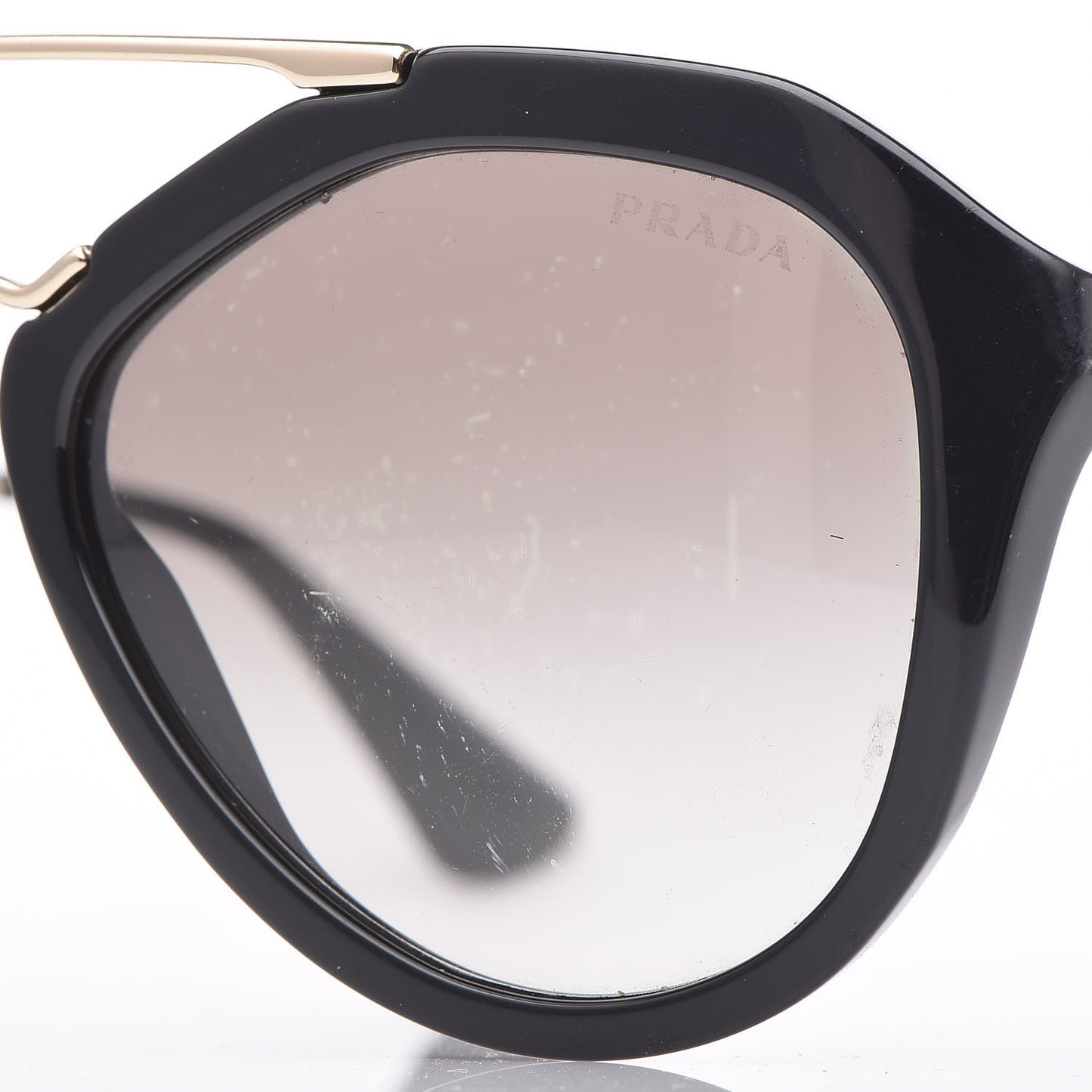 Acetate Metal Cinema Sunglasses SPR 12Q Black