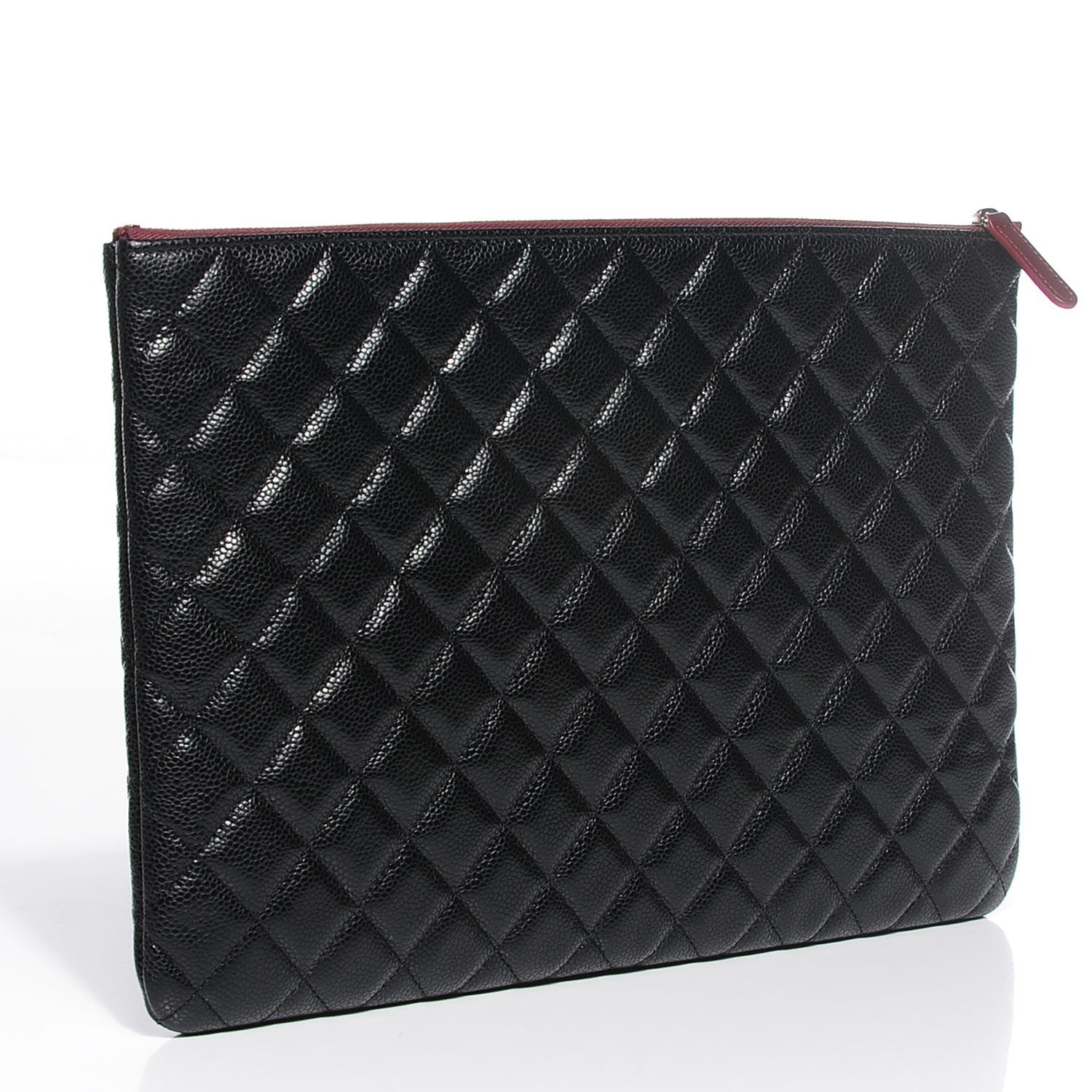 Chanel Caviar Quilted Large Cosmetic Case Black 3 of 8