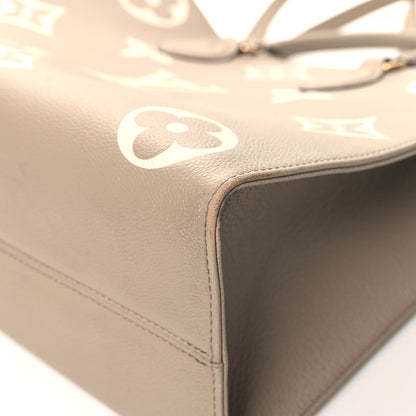 Louis Vuitton Empreinte Monogram Giant Onthego MM Tourterelle Creme 11 of 14