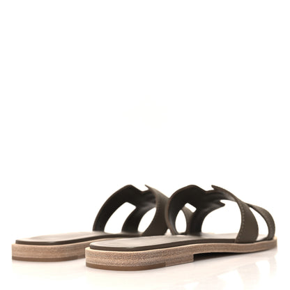Hermes Epsom Oran Sandals 35.5 Etoupe 4 of 9