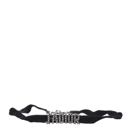 Christian Dior Velvet Crystal J’Adior Choker Necklace Black 1 of 5