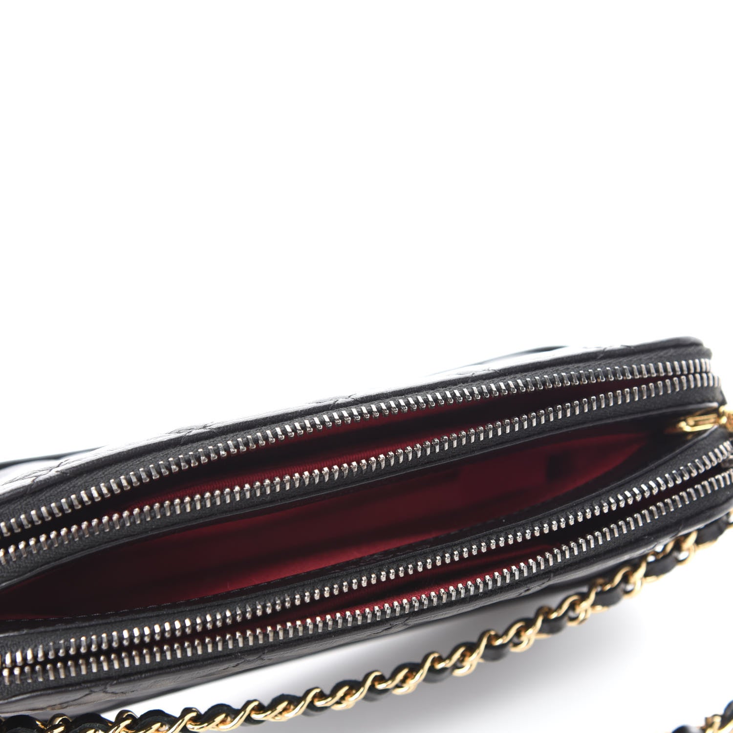 Chanel Aged Calfskin Quilted Small Gabrielle Clutch With Chain Black 5 of 12