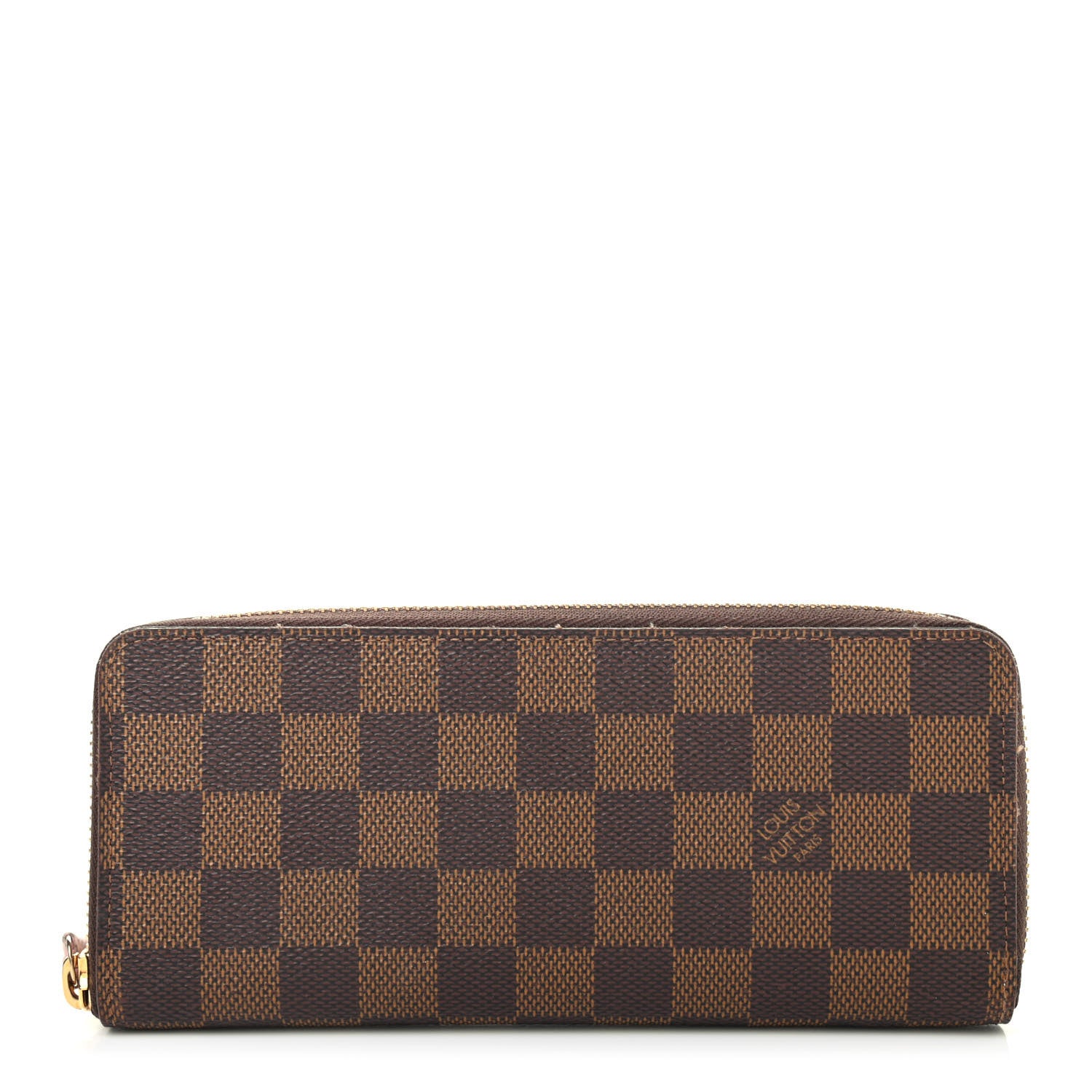 Louis Vuitton Damier Ebene Clemence Wallet Rose Ballerine 1 of 7