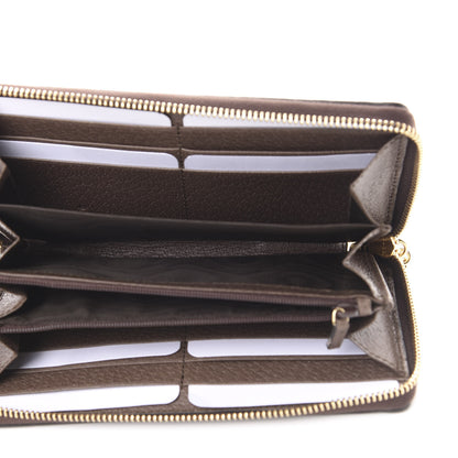 Gucci GG Supreme Monogram Web Ophidia Zip Around Wallet Brown 4 of 6
