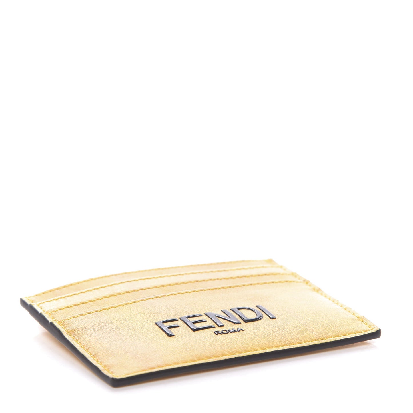 Vitello Fluffy Logo Card Holder Yellow Box Black