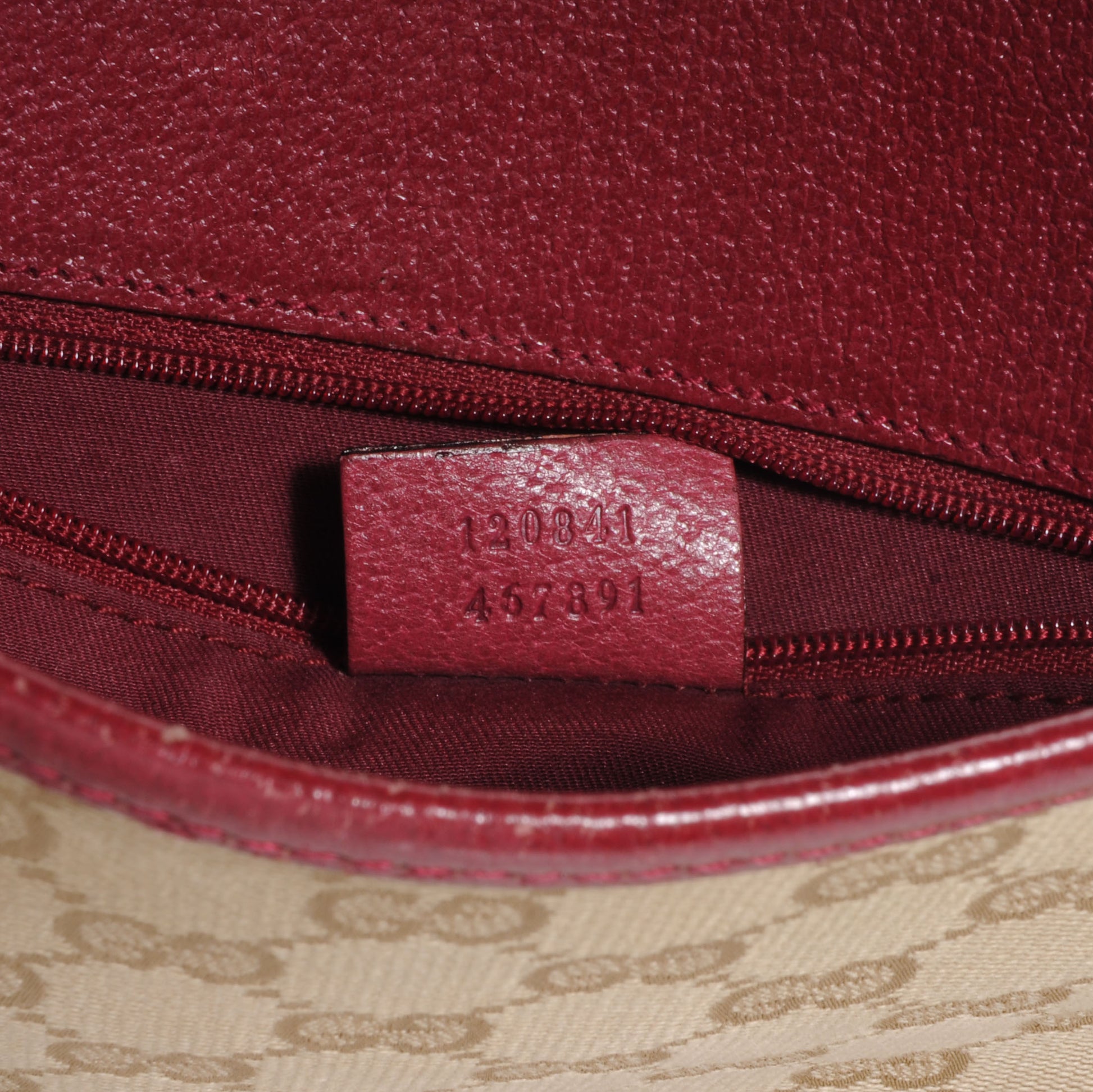 Gucci Monogram Eclipse Messenger Bag Red 6 of 9
