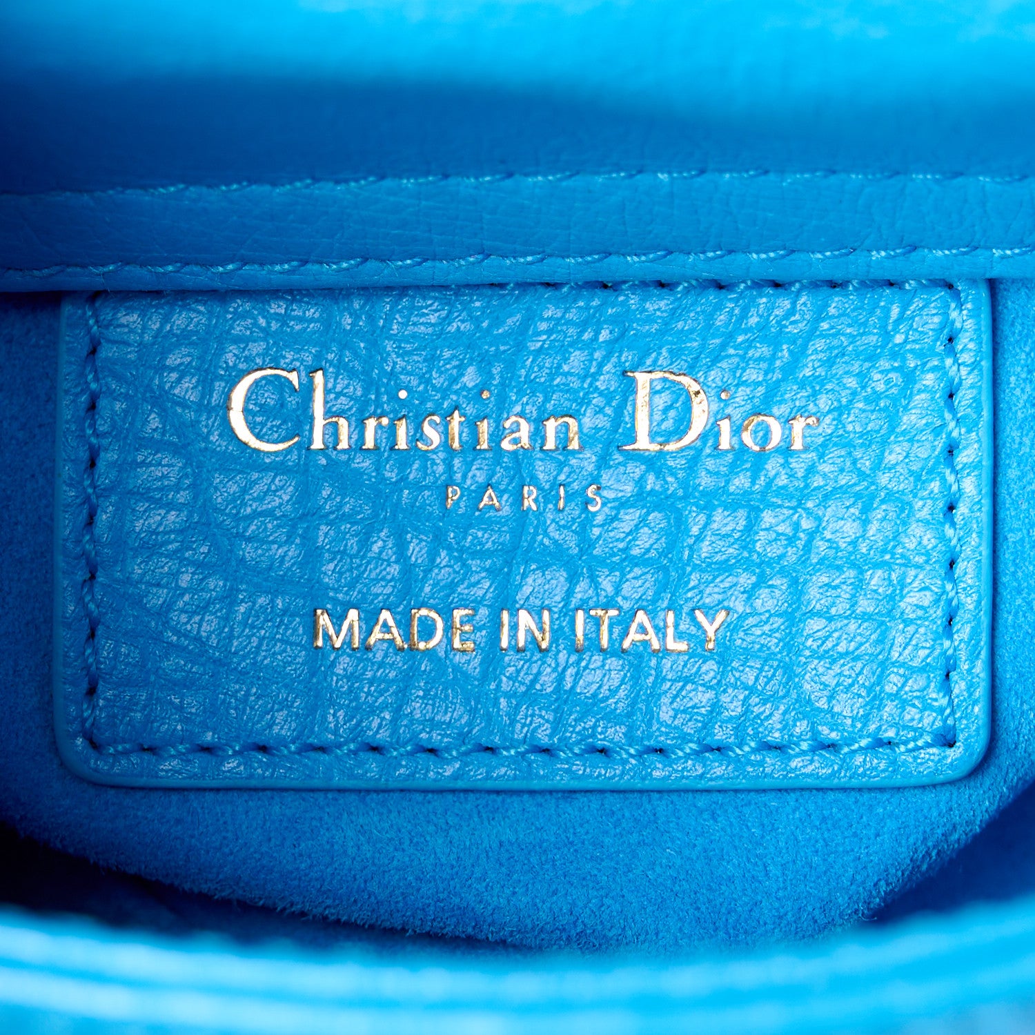 Christian Dior Ostrich Micro Lady Dior Blue 6 of 11