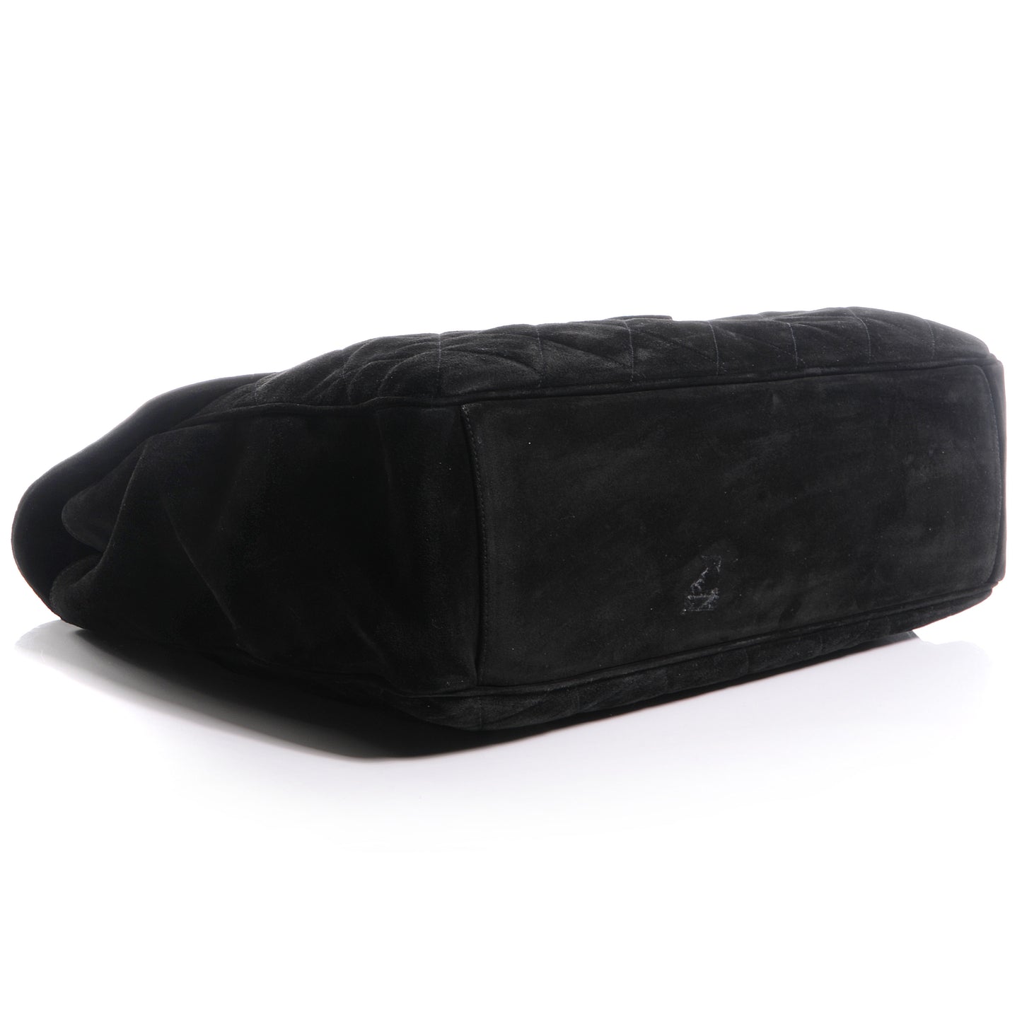 Suede Quilted XL Weekender Bag Black