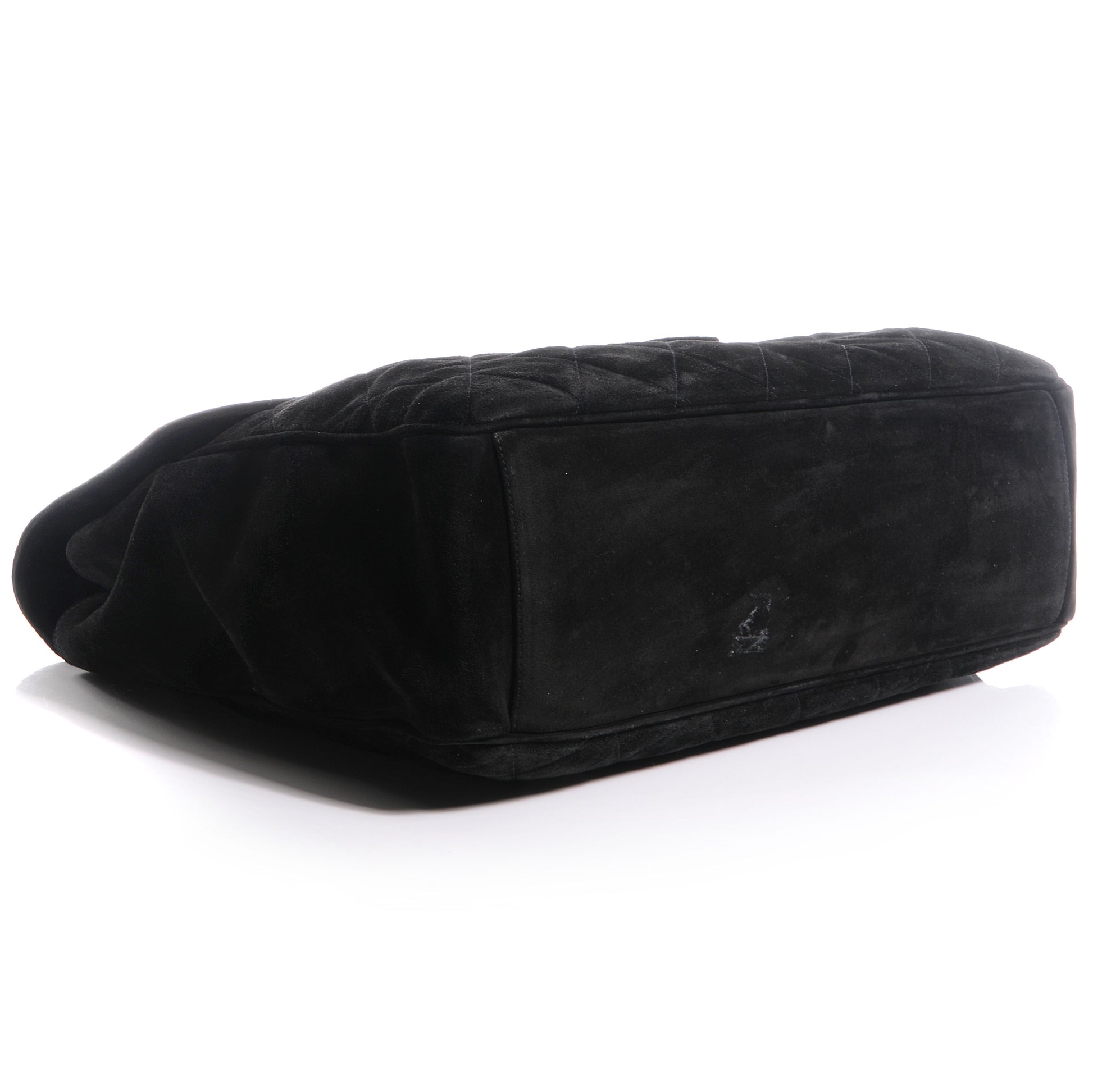 Chanel Suede Quilted XL Weekender Bag Black 4 of 8