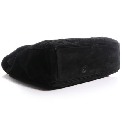 Chanel Suede Quilted XL Weekender Bag Black 4 of 8