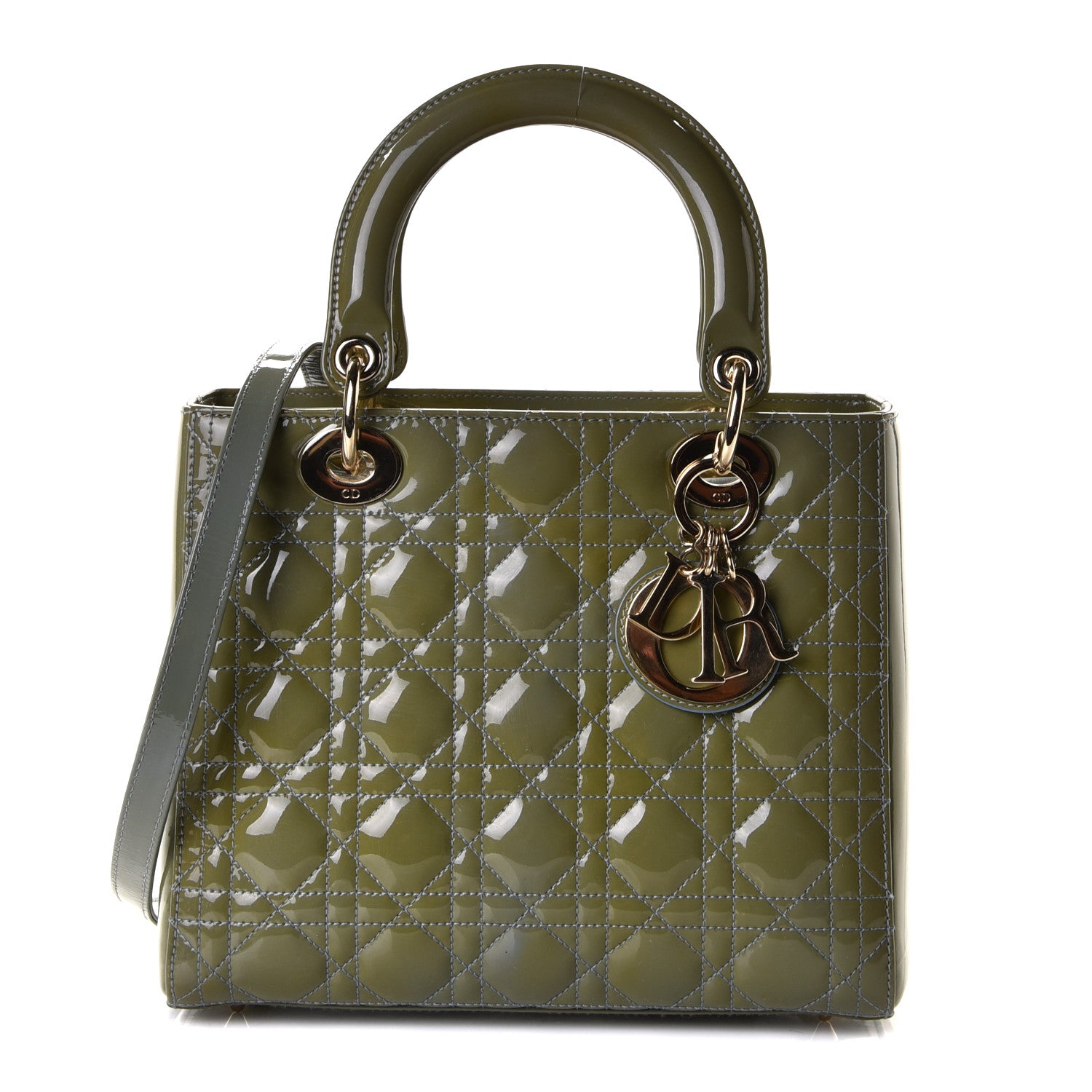 Christian Dior Patent Cannage Medium Lady Dior Light Blue 1 of 5