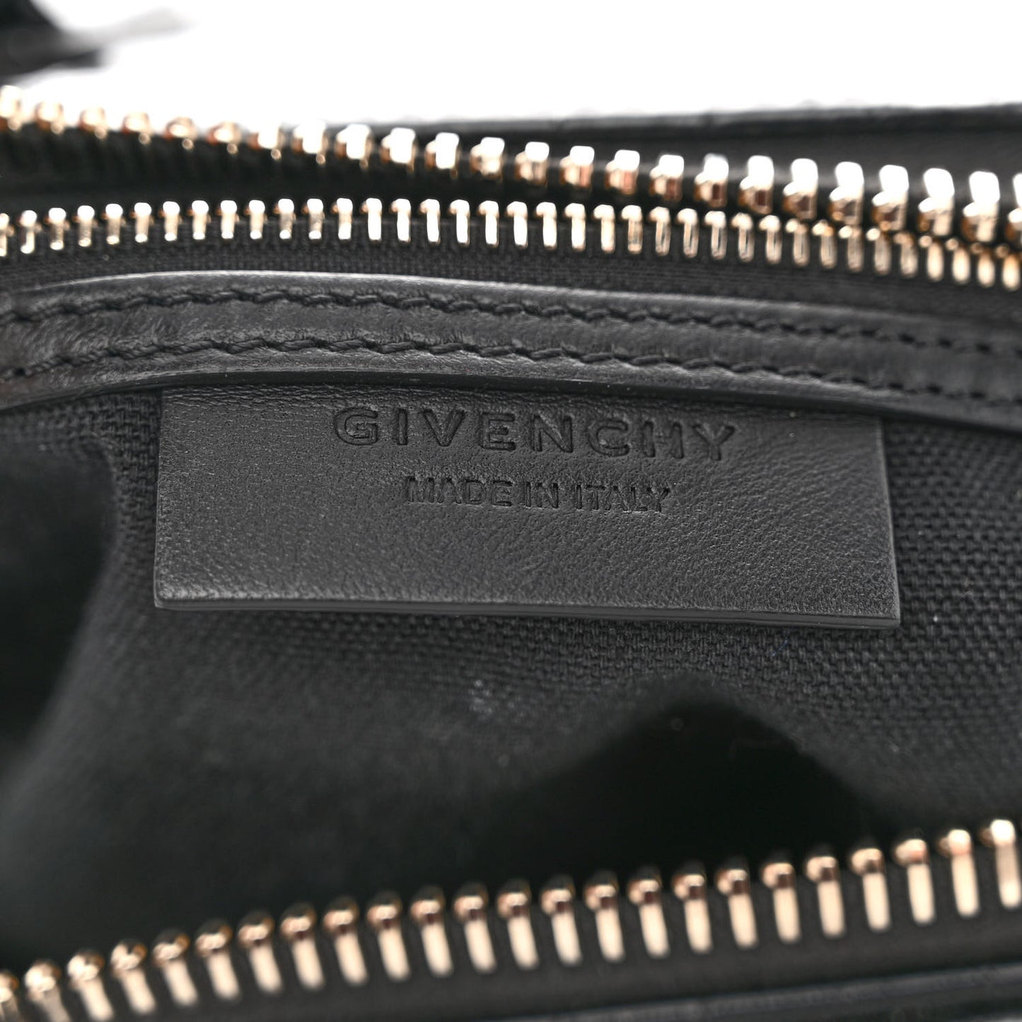 Calfskin Crocodile Embossed Small Antigona Black