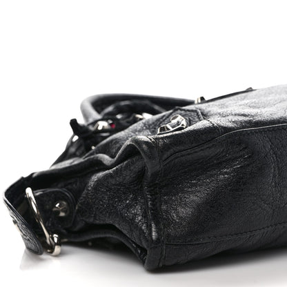 Balenciaga Agneau Classic Silver Hardware Mini City Logo Strap Black Pink 7 of 13