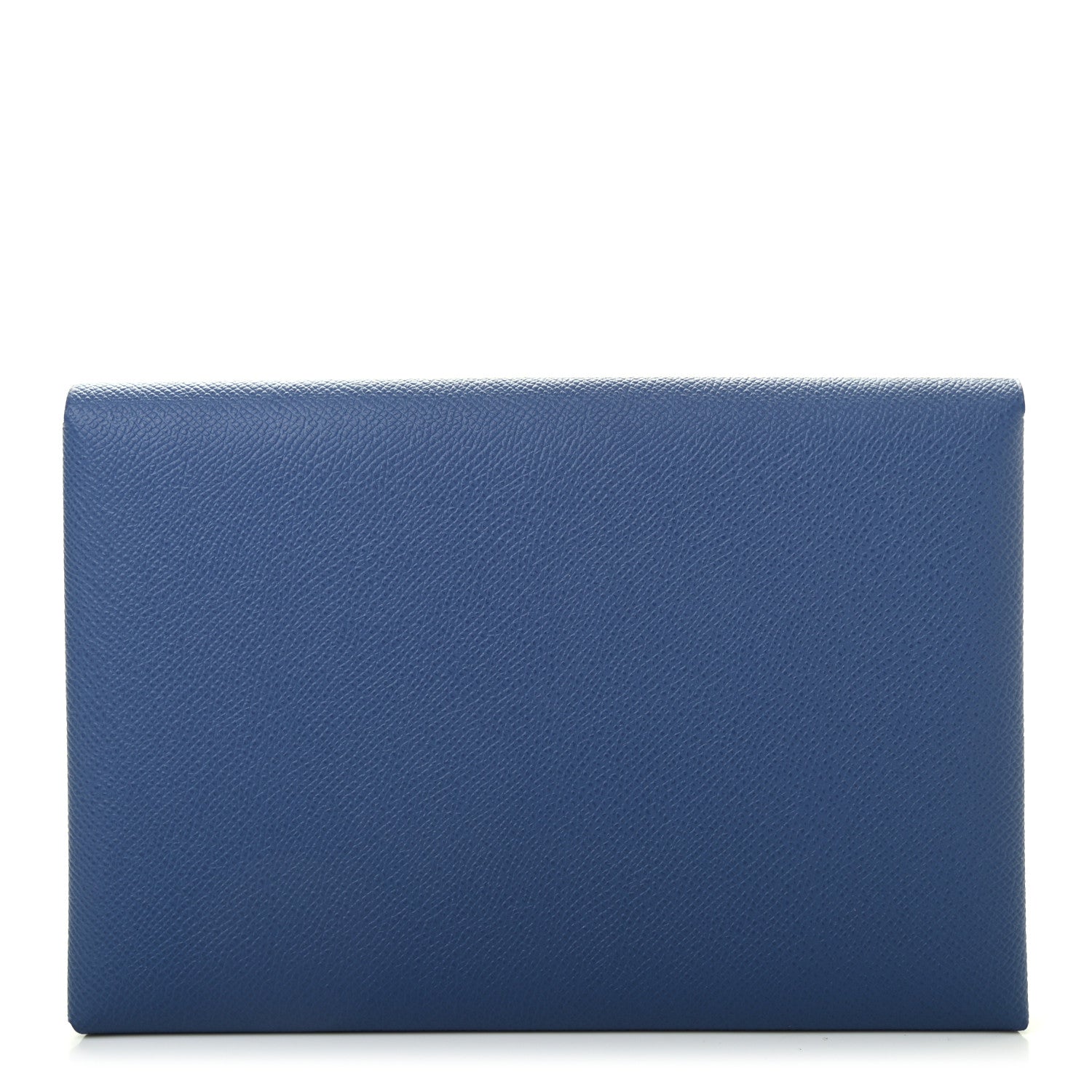 Hermes Epsom Calvi Pouch Bleu Agate Capucine 3 of 10