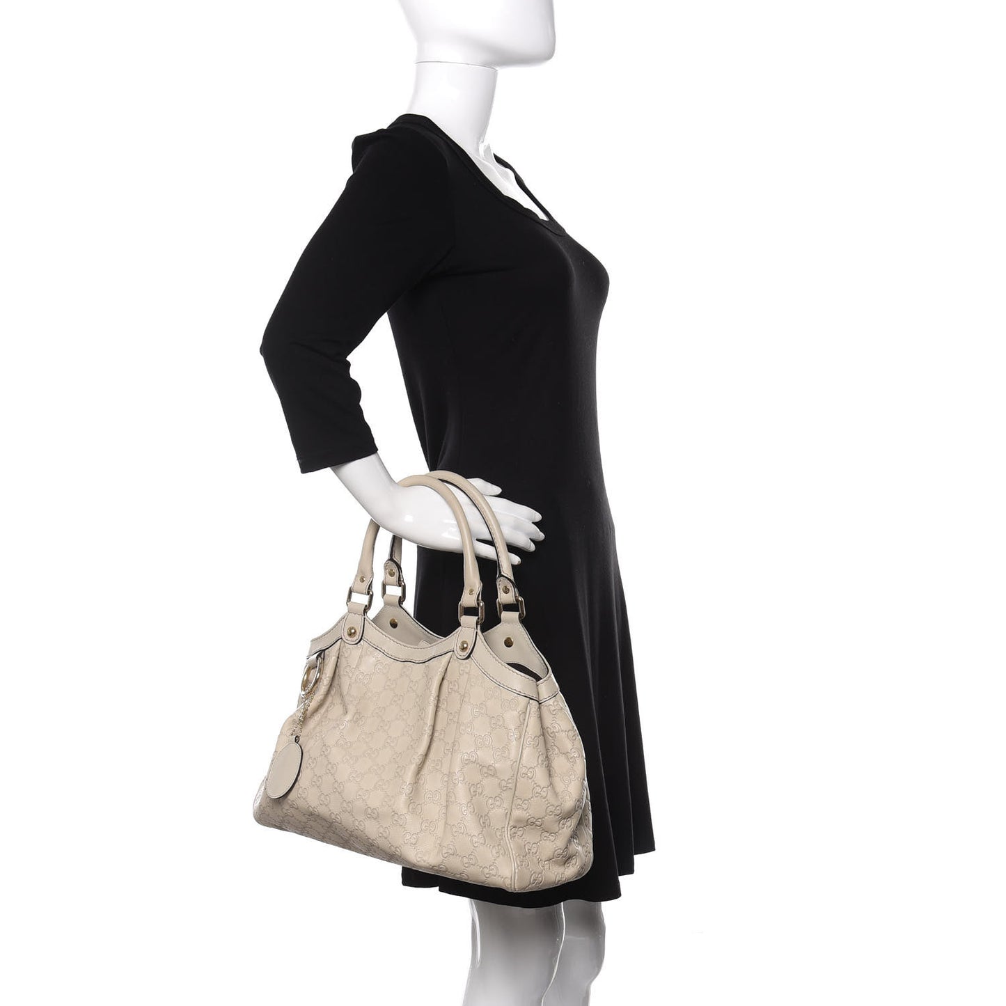 Guccissima Medium Sukey Tote Mystic White