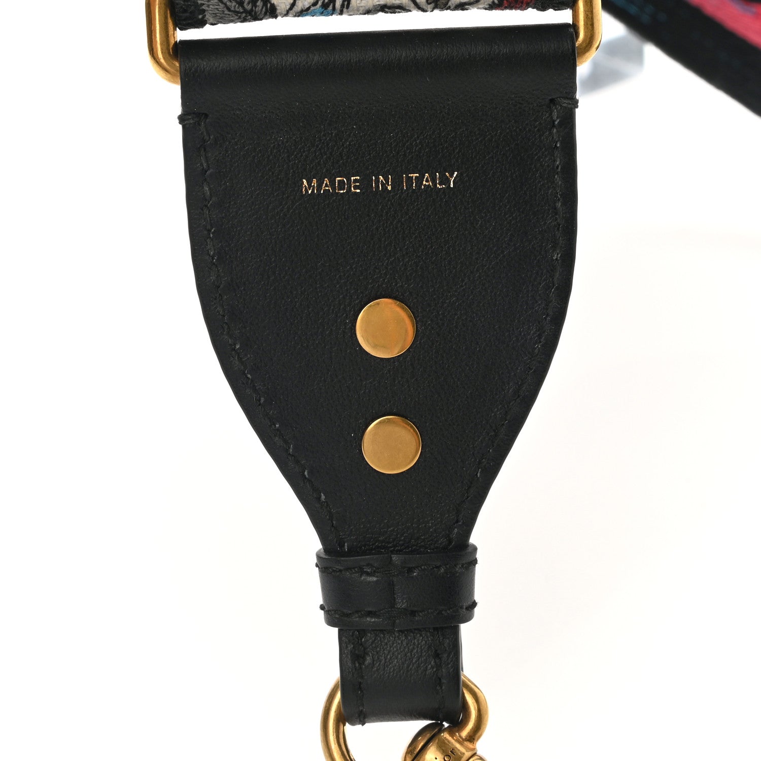 Christian Dior Lambskin Canvas Embroidered Floral Shoulder Strap Multicolor 3 of 5