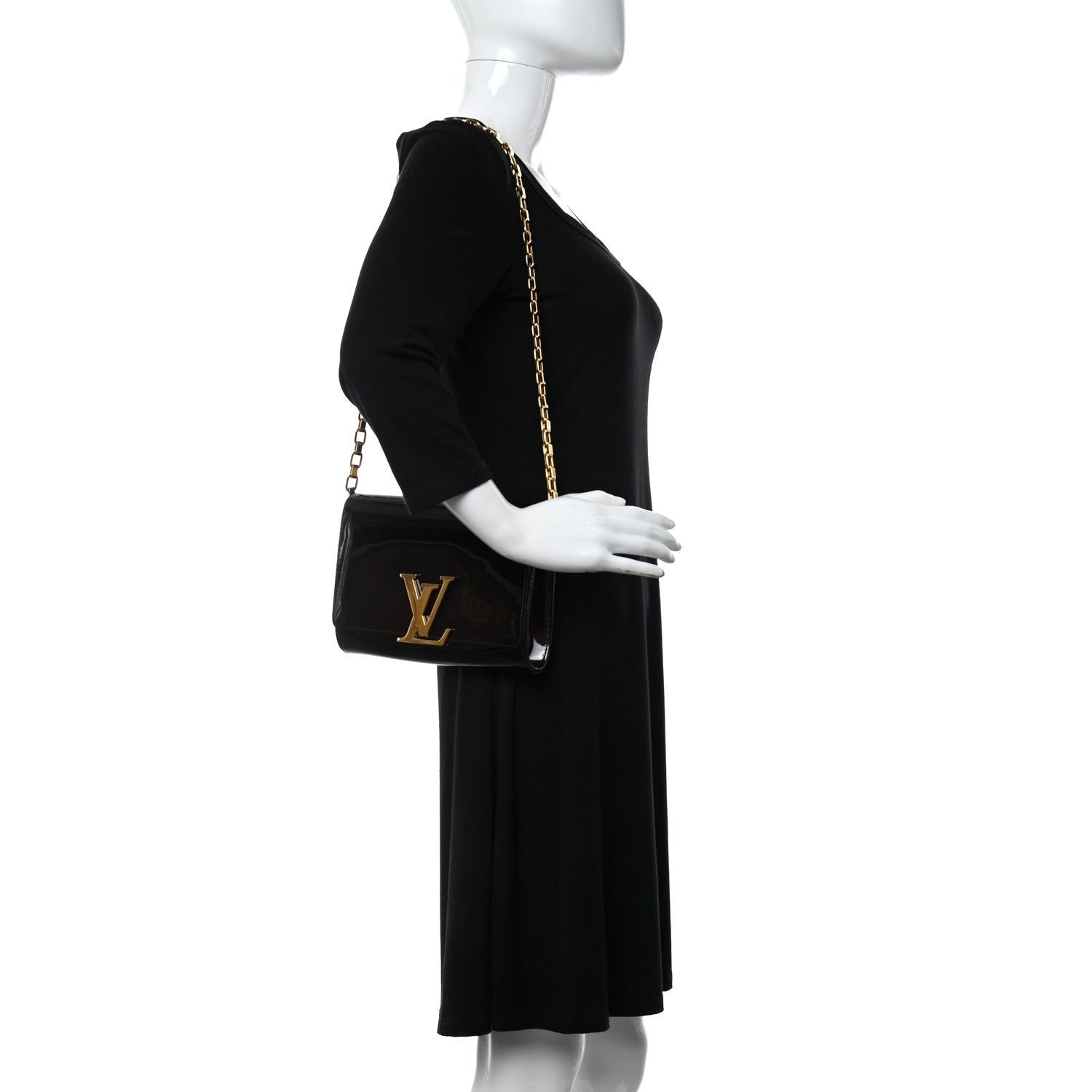 Louis Vuitton Patent Chain Louise GM Amarante 2 of 11